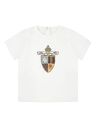 T-shirt per neonato Fendi Kids bianco con stampa grafica sul davanti BMI262 7AJ F0TU9 FENDI KIDS 