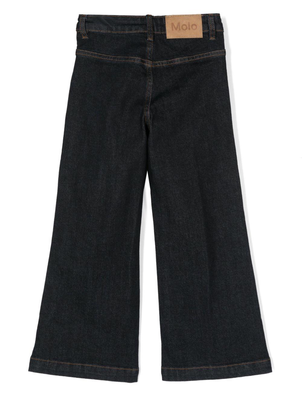 Jeans svasati Adina per bambina Molo blu con cuciture saldate 2W24I112 5380 MOLO 