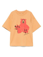 Maglietta per bambina Mini Rodini arancione con stampa grafica 2562010013 BEIGE MINI RODINI 