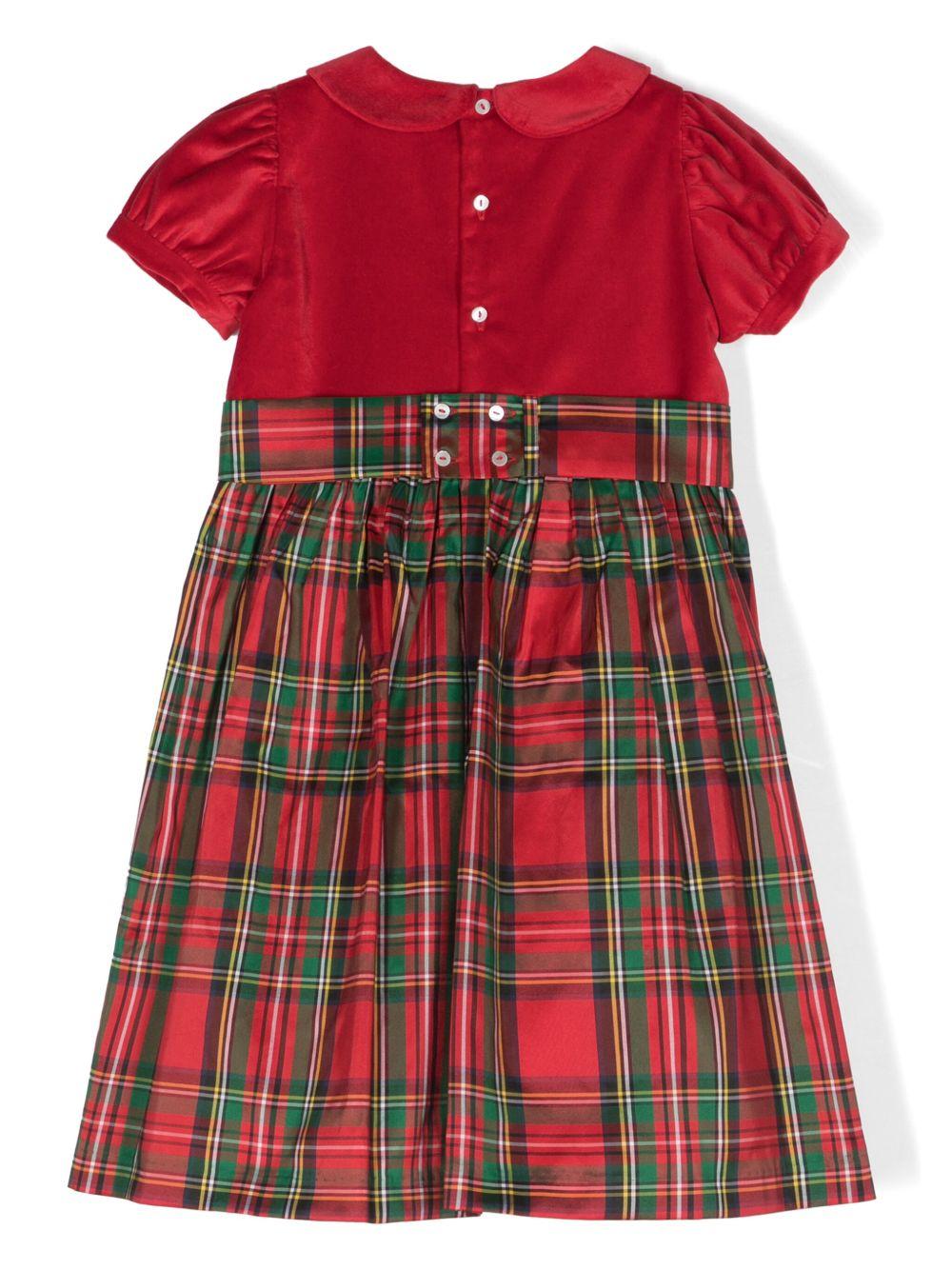 Abito per neonata Mariella Ferrari rosso con motivo tartan ABI9MC 040028 MARIELLA FERRARI 