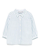 Camicia a righe per neonato Bonpoint bianco con colletto classico S05YSHW00001 247D BONPOINT 