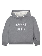 Felpa per bambina Chloé Kids grigia con stampa con logo C20646 A46 CHLOE' KIDS 