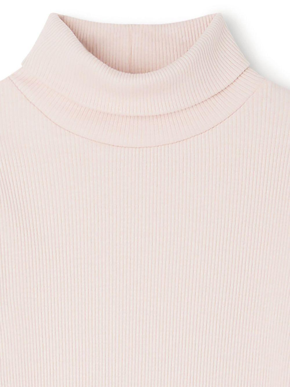 T-shirt per bambina Bonpoint Tahiti rosa con motivo a coste W04GTSK00003 023 BONPOINT 