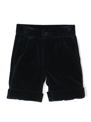 La Stupenderia blue ruffled shorts for newborns with dart detail