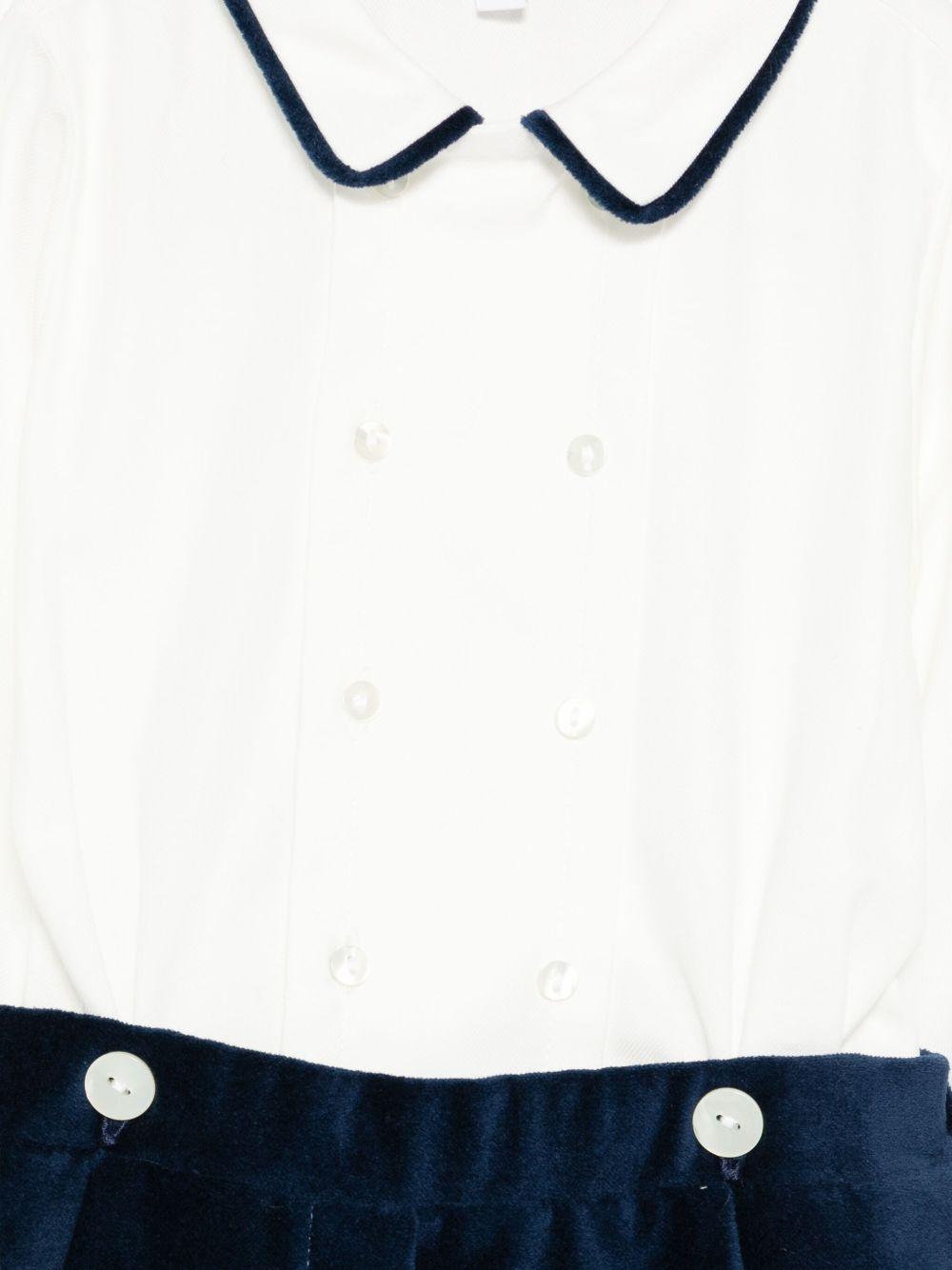 Tutina per neonato Mariella Ferrari blu con colletto classico PGI9 005 055 MARIELLA FERRARI 
