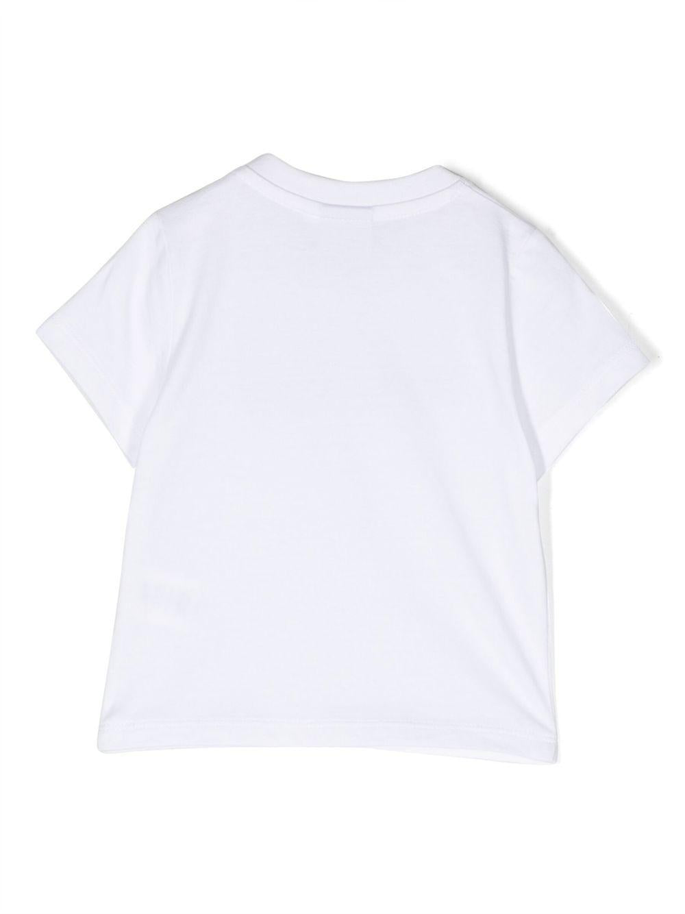 T-shirt per neonato BOSS Kidswear bianco con stampa J05P12 10P BOSS KIDS 