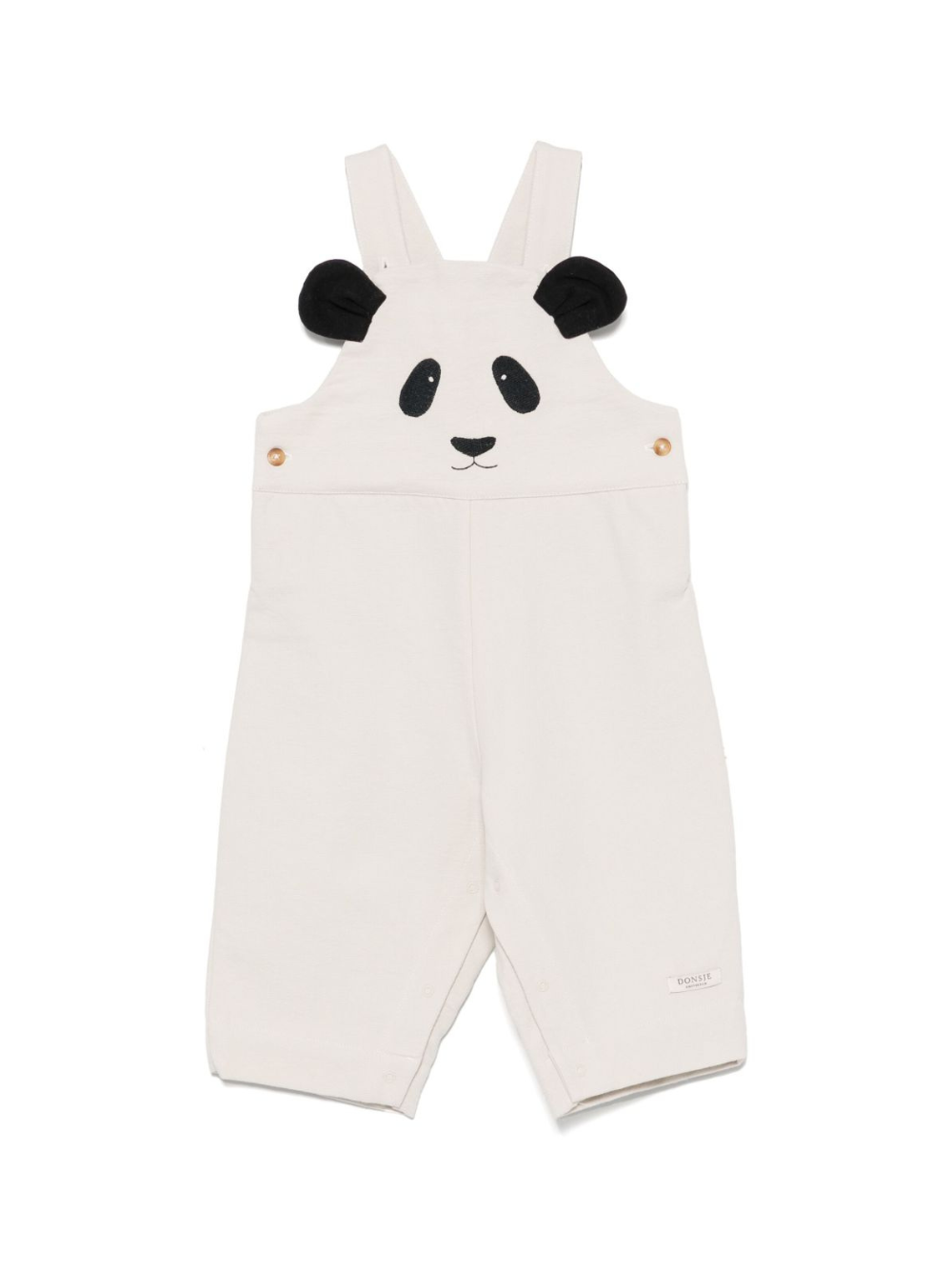 Salopette per neonato Donsje Kladi beige con applicazione con orecchie da animale 3036601 00133 DONSJE 