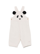 Salopette per neonato Donsje Kladi beige con applicazione con orecchie da animale 3036601 00133 DONSJE 