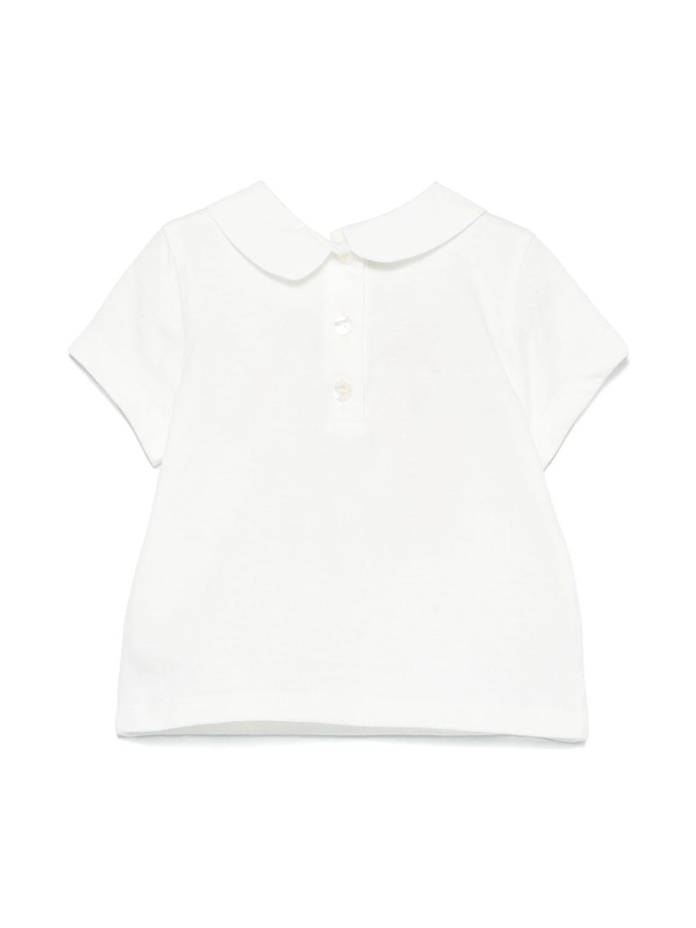T-shirt per neonata Fendi Kids con stampa logo sul davanti e colletto classico BFI164 7AJ F1RAV FENDI KIDS 