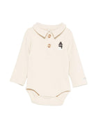 Tutina per neonato Donsje beige con ricamo pupazzo di neve 3042502 00004 DONSJE 