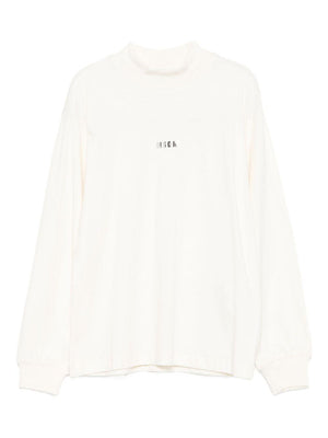 MSGM Kids white sweatshirt for girls with logo on the front