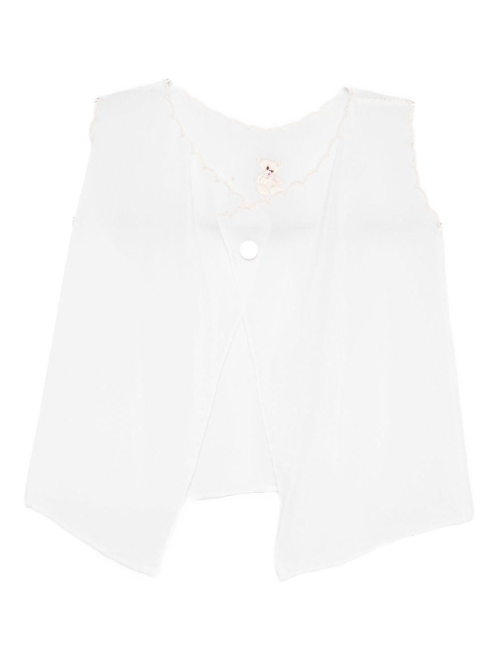 T-shirt per neonata Mariella Ferrari bianca con ricamo orsetto CO19 BURRO MARIELLA FERRARI 