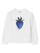Felpa con stampa fragola per bambino Burberry Kids con maniche lunghe 8089733 A1464 BURBERRY KIDS 