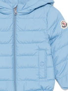 Giubbino per neonato Moncler Enfant azzurro con cappuccio L19511A00024597YW 70Q MONCLER ENFANT 