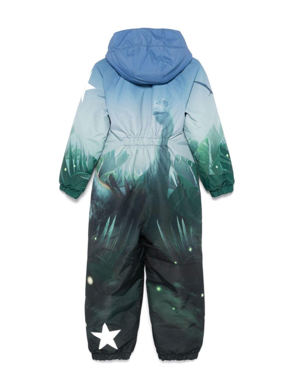 Tuta da neve per bambino Molo multicolore con stampa dinosauri 5W24N202 3600 MOLO 