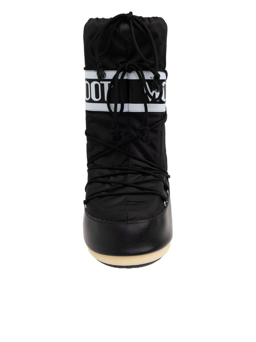 Stivali da neve Icon per bambini Moon Boot Kids neri con stampa 80D1400440 N001 MOON BOOT 