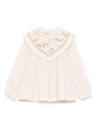 Blusa per bambina ZIMMERMANN Kids Lucky Kids beige con pizzo 3864TS S252 ZIMMERMANN KIDS 
