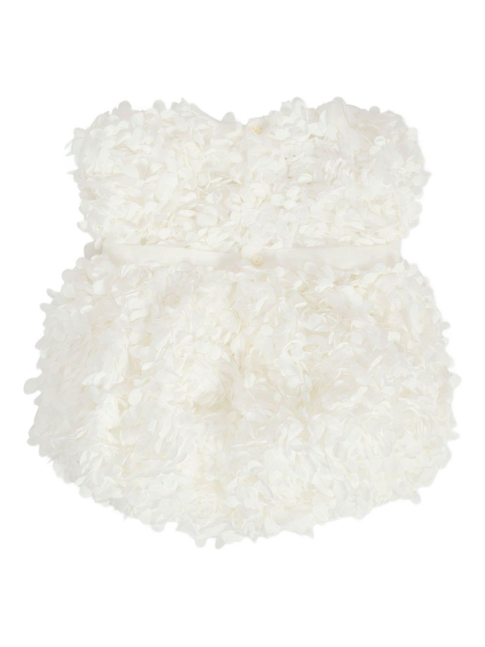 Abito per neonata La Stupenderia bianco con decorazione 1CBPG02 X30 LA STUPENDERIA 