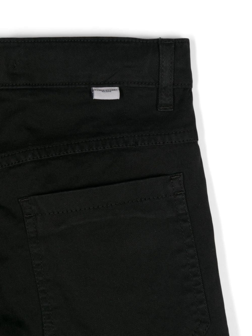 Pantaloni cargo neri per bambino con logo sul retro Paolo Pecora Kids PP3860 NERO PAOLO PECORA KIDS 