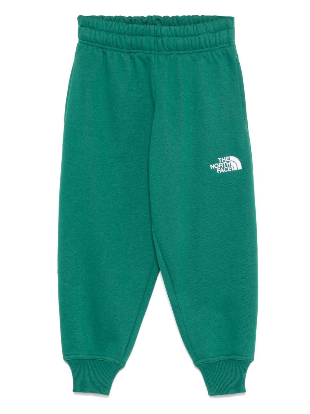Pantaloni sportivi con ricamo per bambino The North Face Kids verde con due tasche laterali NF0A89HU NL11 THE NORTH FACE 