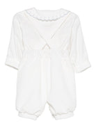 Set camicia e shorts per neonata La Stupenderia bianca con colletto smerlato 1TBCT33 V09AZZ LA STUPENDERIA 