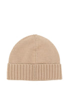Berretto per bambino Stone Island Junior beige con toppa con logo K2S16N100005S01A2 V0095 STONE ISLAND JUNIOR 
