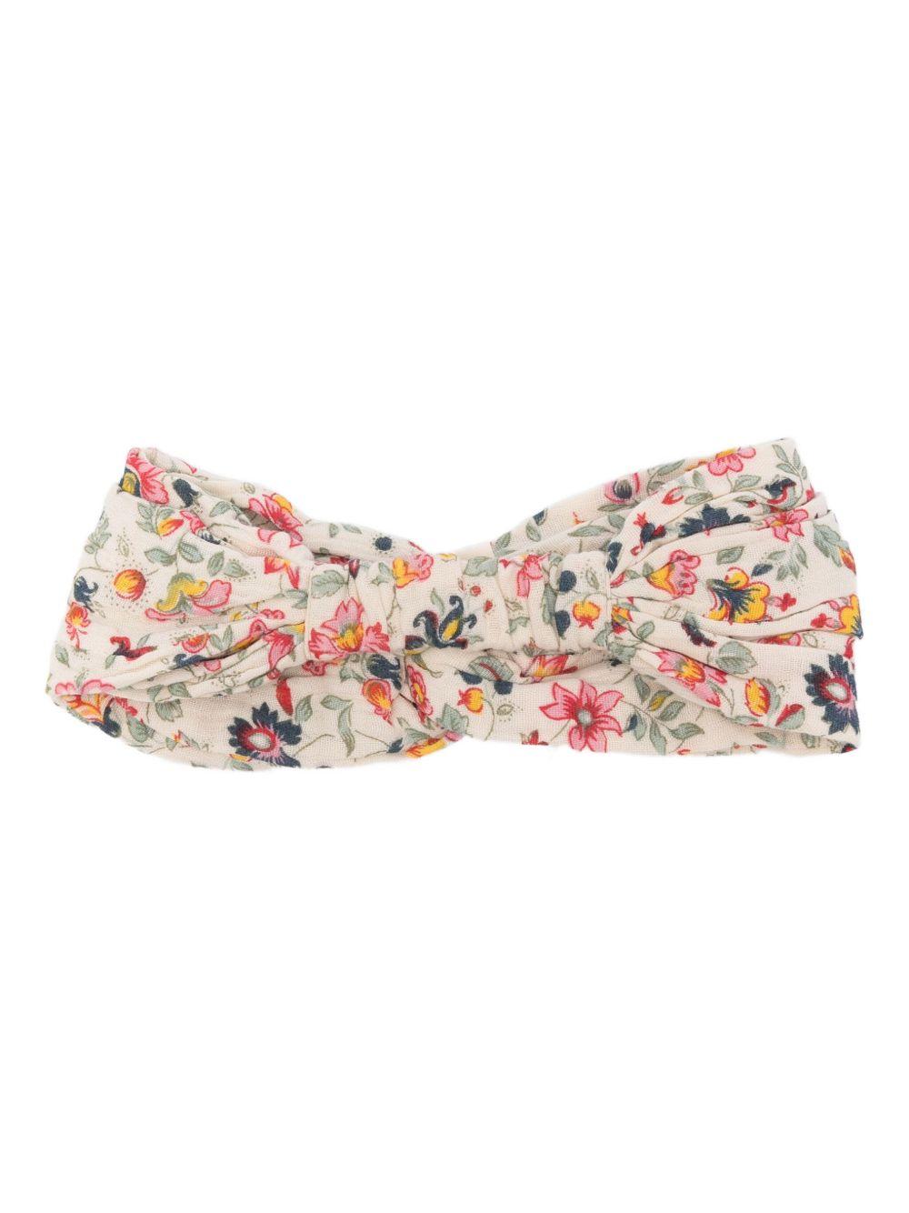 Fascia intrecciata per neonata Louise Misha beige con stampa floreale FAI-W25-H0198 CREAM LOUISE MISHA 