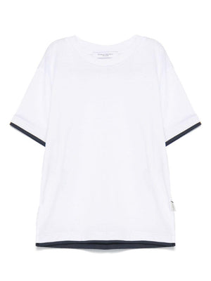 Paolo Pecora Kids white T-shirt with layered design