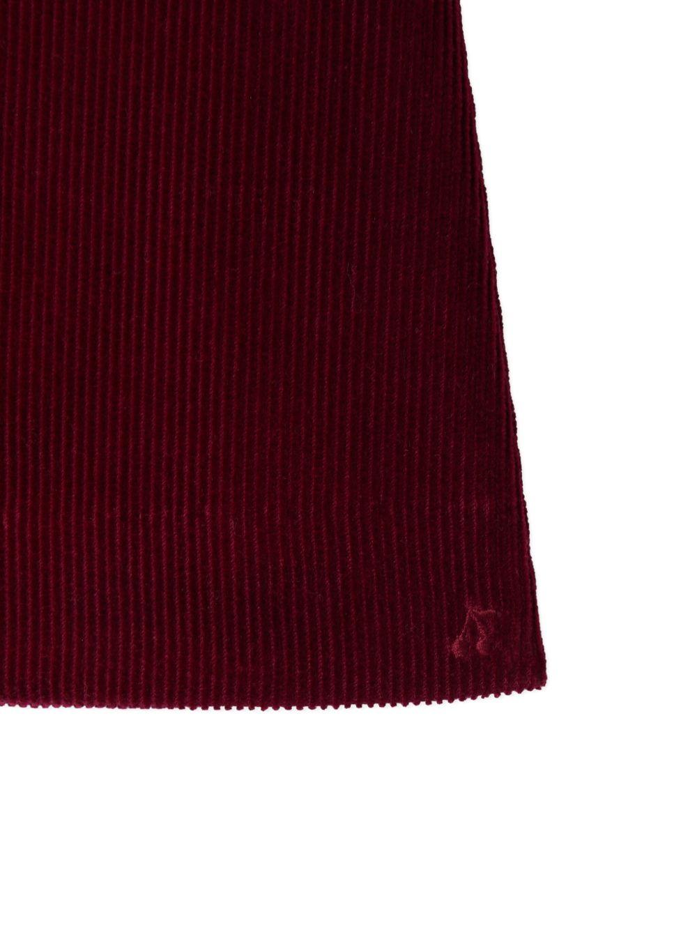 Abito per neonata Bonpoint rosso scuro con motivo a coste W05XDRW00001 053 BONPOINT 