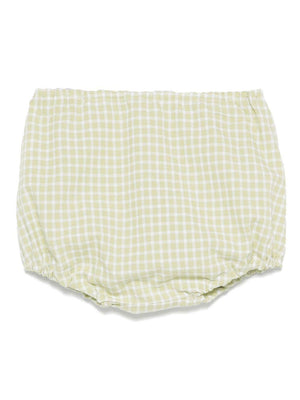 Mariella Ferrari green checked baby shorts