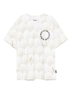 T-shirt per bambino Molo Riley beige con stampa all-over 1S25A215 9360 MOLO 
