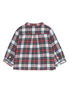 Camicia per neonato Molo Enoz a quadri rosso e bianco con colletto alla coreana 6W24C202 8991 MOLO 
