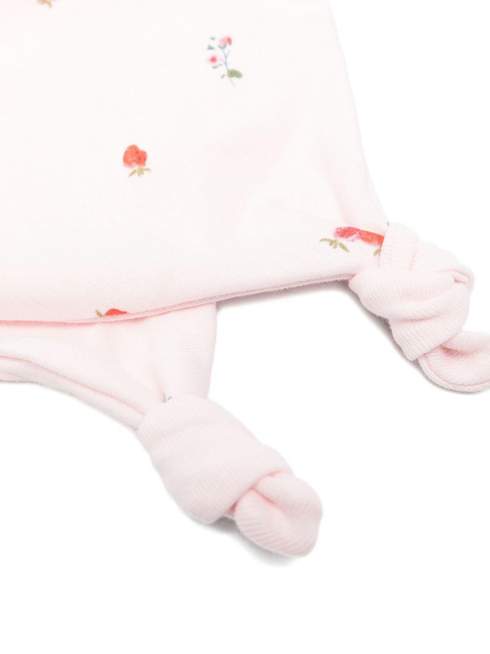 Doudou per neonati Petit Bateau rosa con stampa a fiori A0FF8 01 PETIT BATEAU 