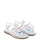 Sandali con fiocco per bambina Monnalisa argento con soletta imbottita 8CE015 5736 9075 MONNALISA 