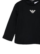 T-shirt per neonato Emporio Armani Kids blu con logo Aquila sul davanti EB000418 AF15013 MB250 EMPORIO ARMANI KIDS 