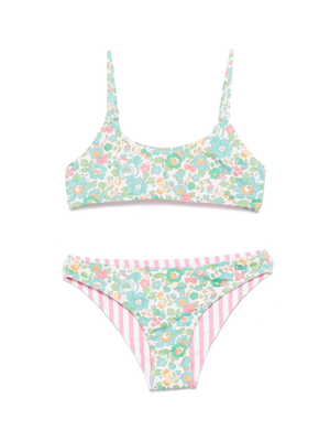Bikini per bambina MC2 Saint Barth Kids Jaiden multicolore reversibile