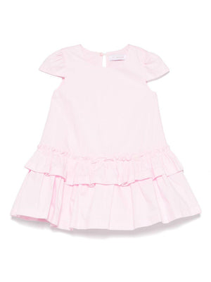 Monnalisa pink flared dress for girls
