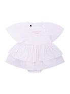 Abito per neonata Balmain Kids bianco con gonna a balze BYA011 P0562 100RS BALMAIN KIDS 