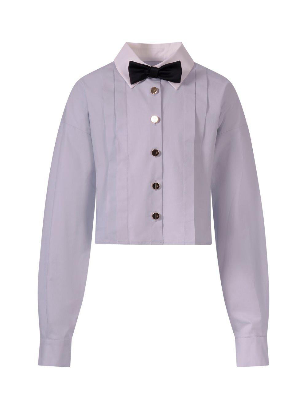 Camicia per bambina Elisabetta Franchi La Mia Bambina bianca con design crop EFCA2720CA235 5272 ElISABETTA FRANCHI 