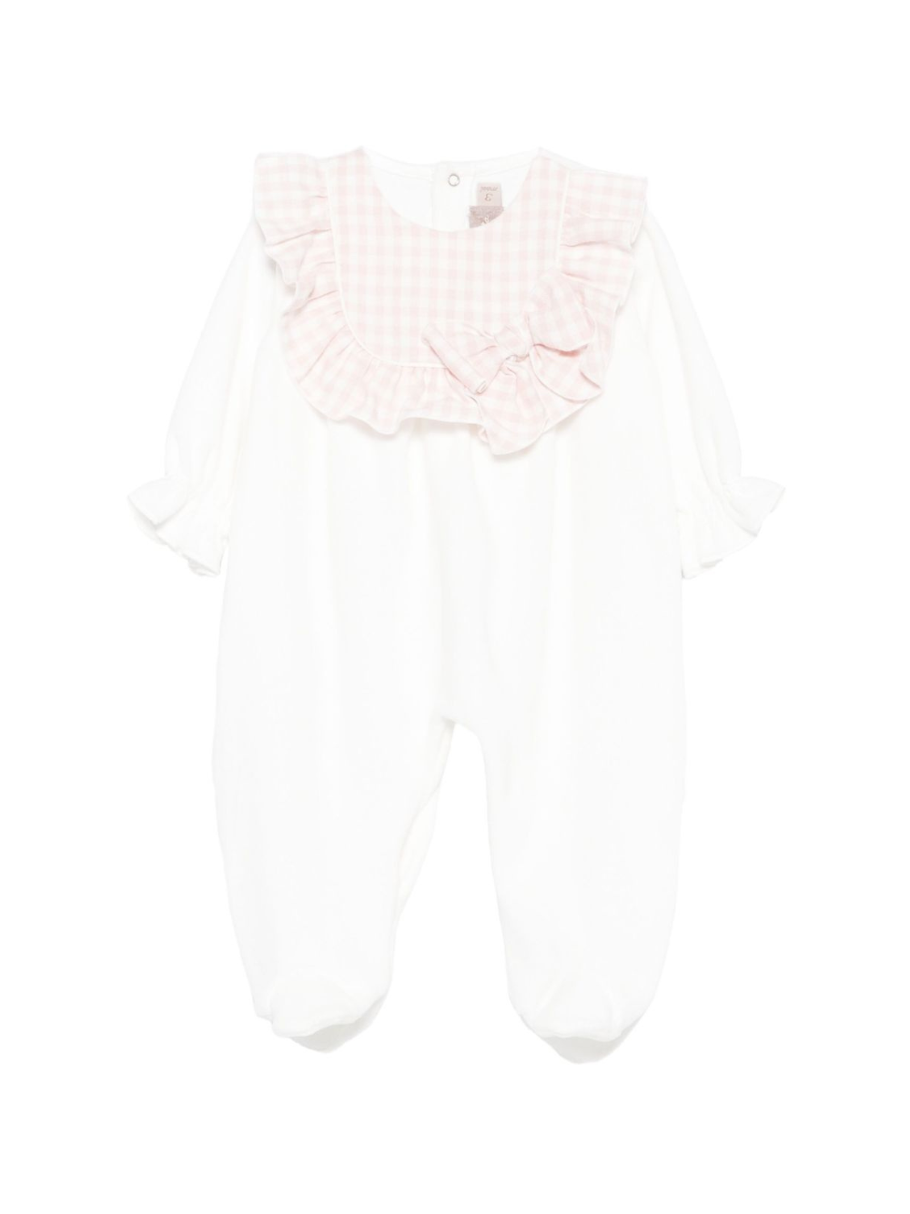 Tutina per neonata La Stupenderia bianca con motivo a quadretti arricciati 1TBTT04 L02 LA STUPENDERIA 