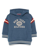 Felpa con ricamo per neonato Tommy Hilfiger Junior blu con cappuccio KB0KB09058NB DBZ TOMMY HILFIGER JUNIOR 