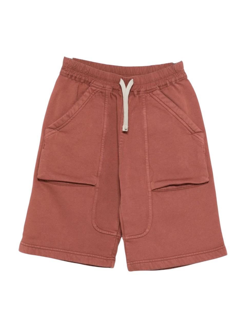 Shorts Cargo per bambino Rick Owens Kids marrone con ampia fascia elastica in vita BG02E5304 FP 13 RICK OWENS KIDS 