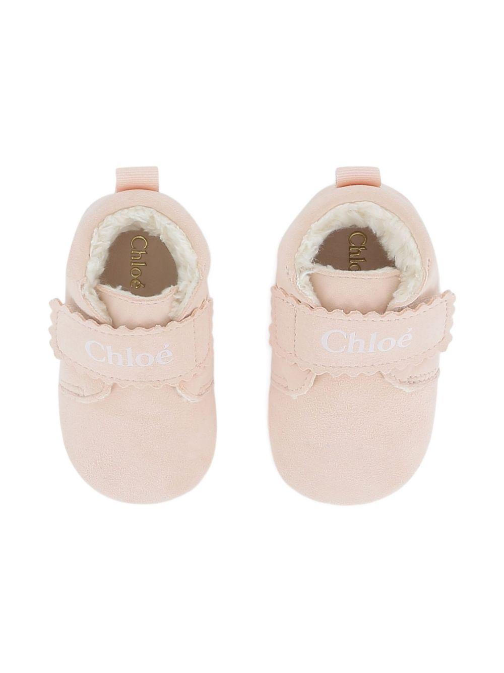 Scarpine per neonata Chloé Kids rosa con borso a smerlo C20762 244 CHLOE' KIDS 