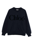 Felpa per bambina Chloé kids blu con logo sul davanti C20649 859 CHLOE' KIDS 