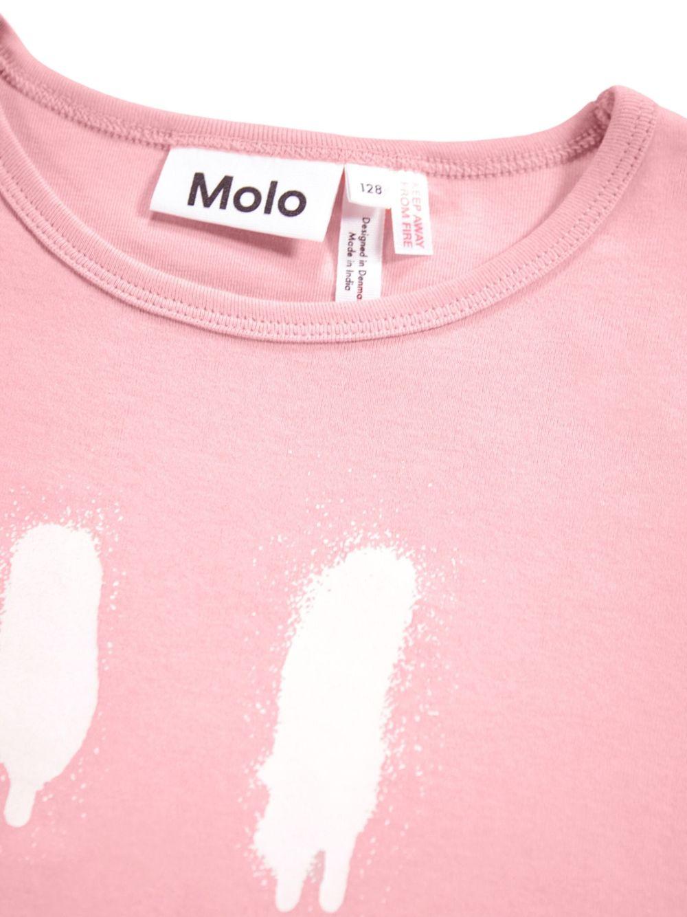 Pigiama per bambina Molo Lue rosa con stampa smile 6W25R501 5564 MOLO 