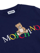 Felpa per bambino Moschino Kids blu con motivo Teddy Bear HNF08VLCA60 40016 MOSCHINO KIDS 