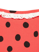 Top per bambina Mini Rodini rosso con dettagli in pizzo 2522010342 RED MINI RODINI 