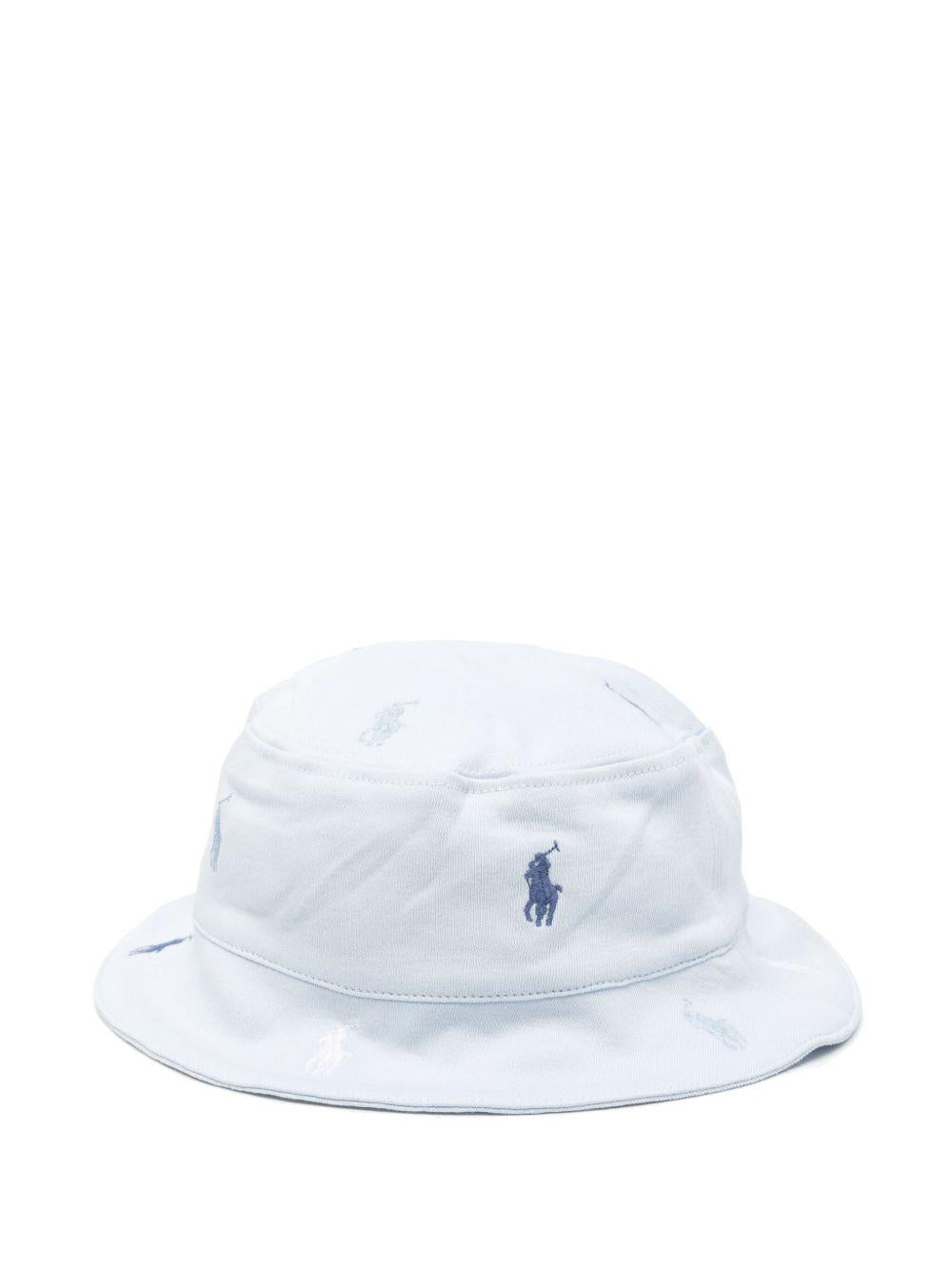 Cappello bucket per neonato Polo Ralph Lauren Kids Polo Pony azzurro con ricamo 320876974 002 Ralph Lauren kids 