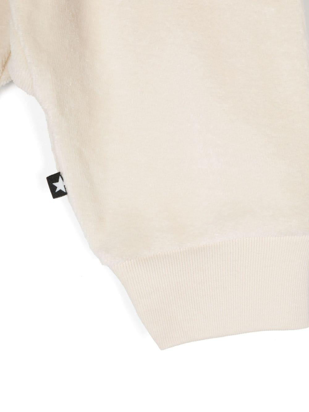 Pantaloni sportivi per neonato Molo Sigo bianco in velluto 6W24I223 8955 MOLO 