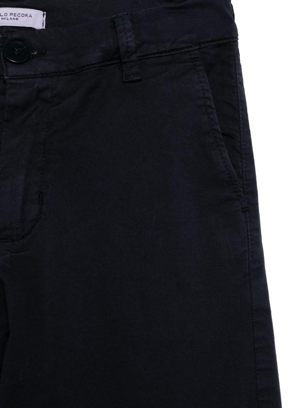 Chino dritti per bambino Paolo Pecora Kids blu con due tasche posteriori a filetto PP3993 BLU PAOLO PECORA KIDS 
